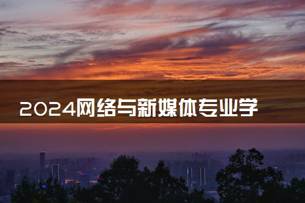 2024网络与新媒体专业学什么 有哪些专业课