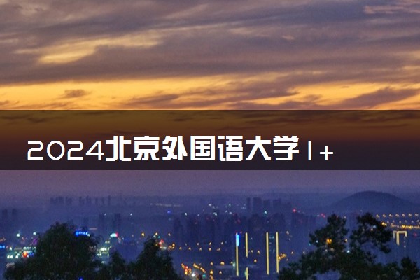2024北京外国语大学1+3中外合作办学学费多少