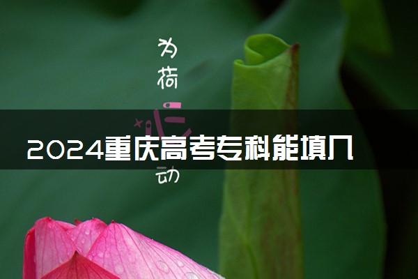 2024重庆高考专科能填几个志愿 可以报几个学校和专业
