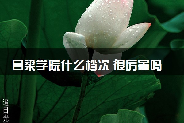 吕梁学院什么档次 很厉害吗