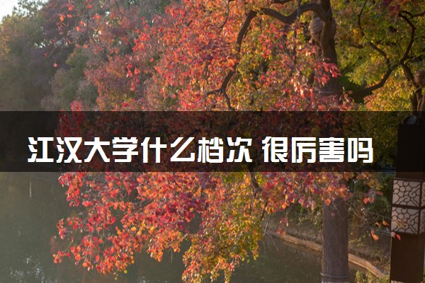 江汉大学什么档次 很厉害吗