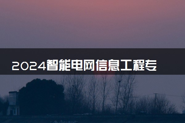 2024智能电网信息工程专业就业前景及方向