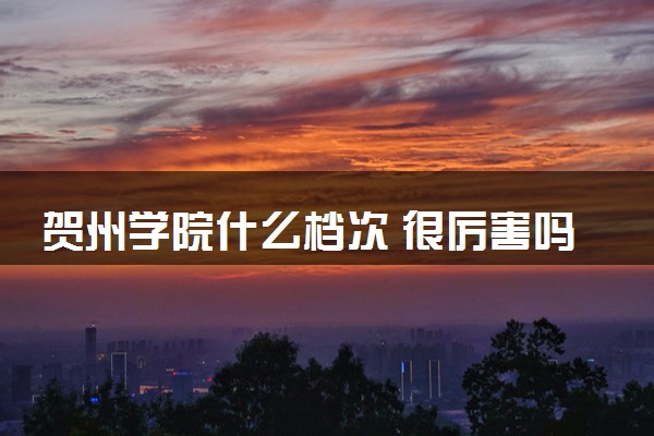 贺州学院什么档次 很厉害吗