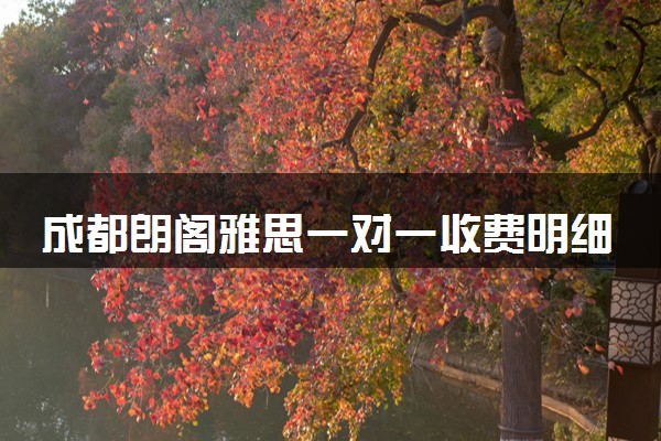 成都朗阁雅思一对一收费明细