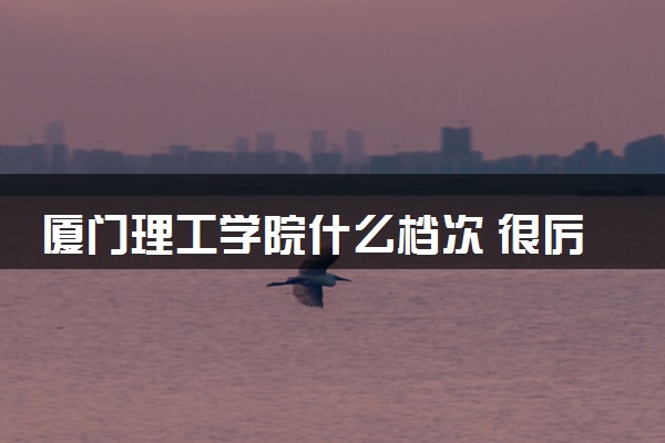 厦门理工学院什么档次 很厉害吗