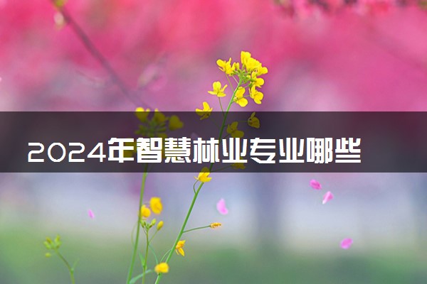 2024年智慧林业专业哪些大学好 哪些院校智慧林业专业强