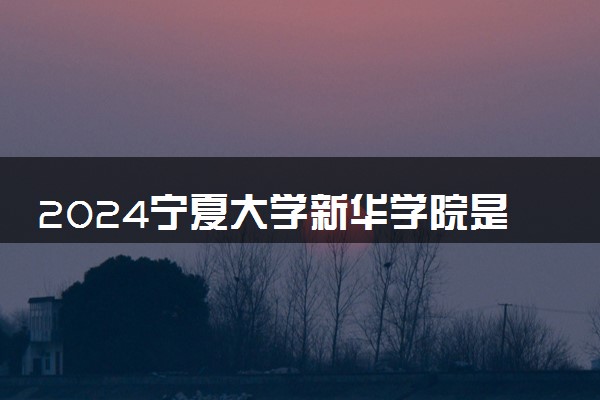 2024宁夏大学新华学院是一本还是二本 含金量高吗