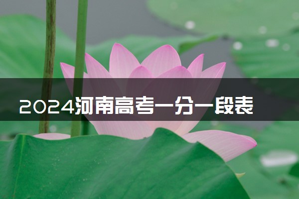 2024河南高考一分一段表公布 分数位次对照表最新（理工+文史）
