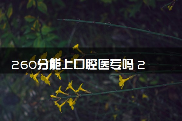 260分能上口腔医专吗 2024好考的学校有哪些