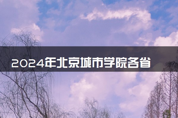 2024年北京城市学院各省招生计划及招生人数 都招什么专业
