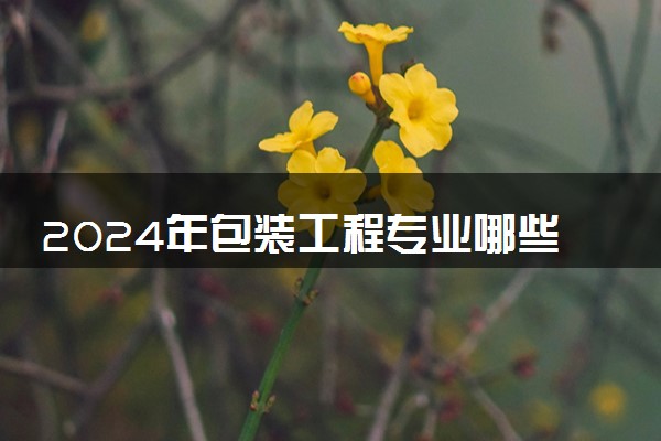 2024年包装工程专业哪些大学好 哪些院校包装工程专业强