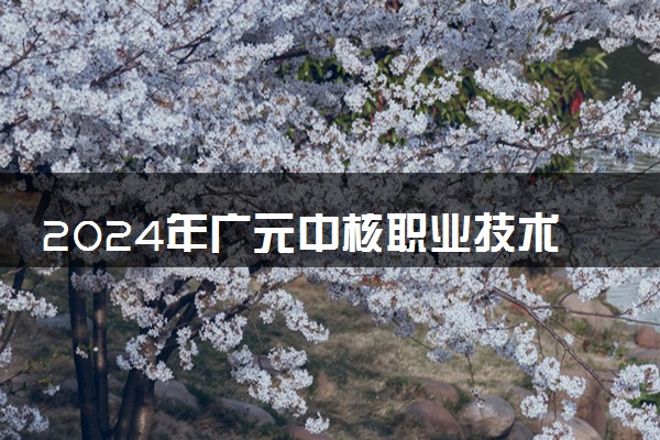 2024年广元中核职业技术学院各省招生计划及招生人数 都招什么专业