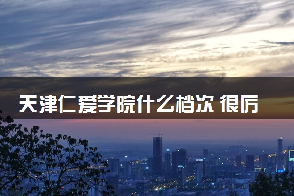 天津仁爱学院什么档次 很厉害吗