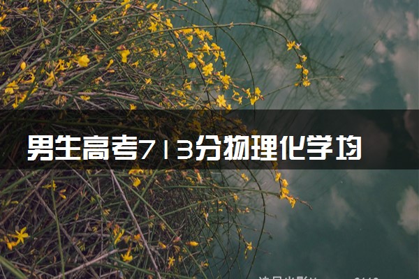 男生高考713分物理化学均满分 数学只扣一分
