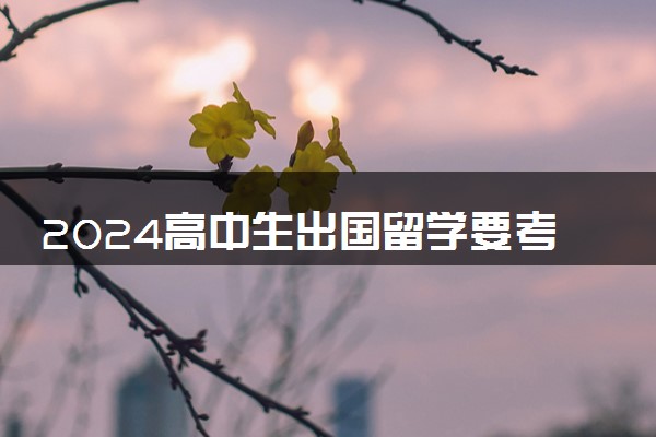 2024高中生出国留学要考虑哪些问题 准备什么物品