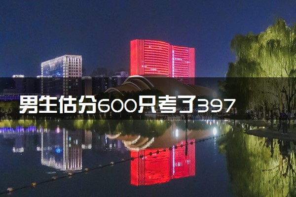男生估分600只考了397 具体怎么回事
