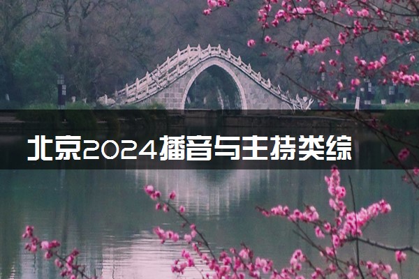 北京2024播音与主持类综合一分一段表 最新成绩排名