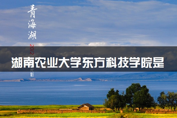 湖南农业大学东方科技学院是985还是211 录取分数线是多少