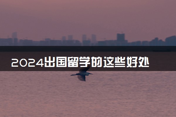 2024出国留学的这些好处你还不知道吗 需要什么条件