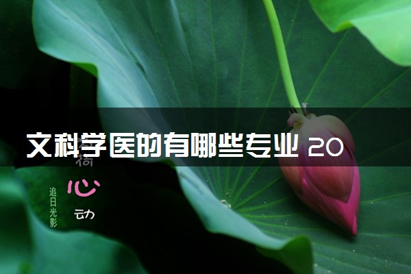 文科学医的有哪些专业 2024报什么专业好