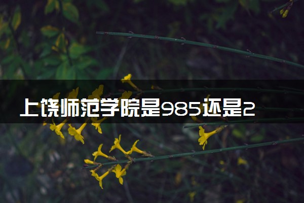 上饶师范学院是985还是211 录取分数线是多少