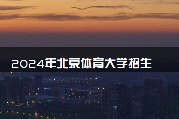 2024年北京体育大学招生计划专业及各省录取分数线位次