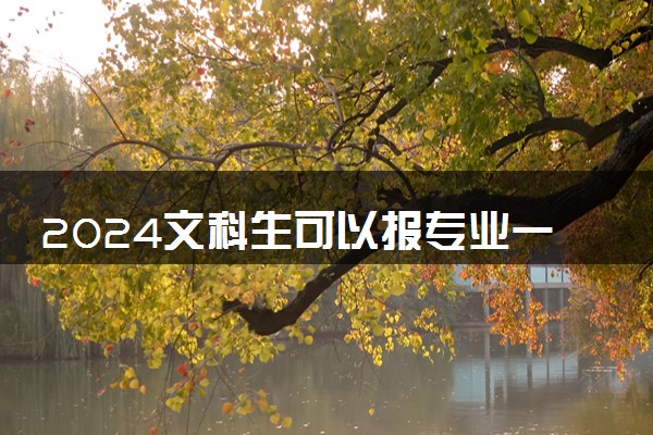 2024文科生可以报专业一览表 哪些好专业适合文科生