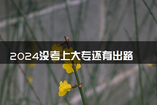 2024没考上大专还有出路吗 高考失败了怎么办