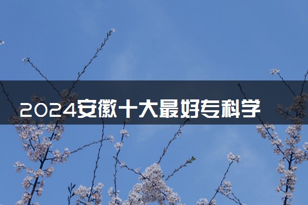2024安徽十大最好专科学校 哪些大专值得报考