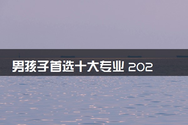 男孩子首选十大专业 2024什么专业好就业