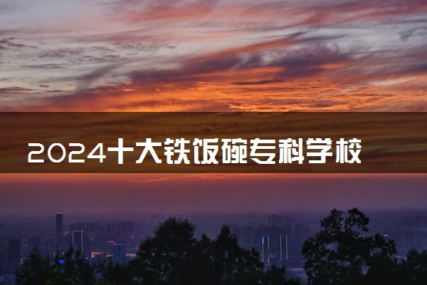 2024十大铁饭碗专科学校 什么院校值得报考