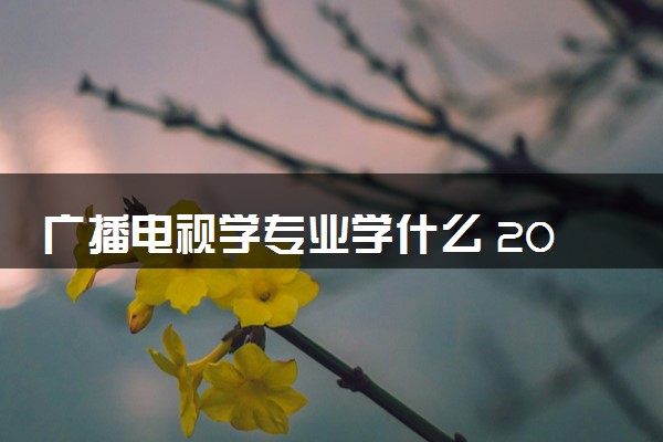 广播电视学专业学什么 2024就业前景怎么样