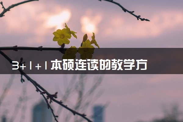 3+1+1本硕连读的教学方式是什么 有哪些学校