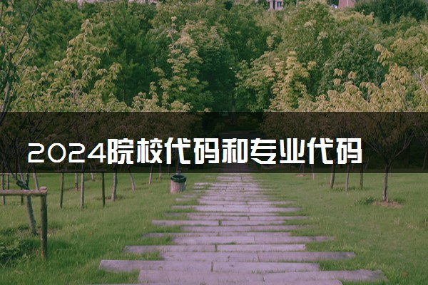 2024院校代码和专业代码一览 怎么查代码