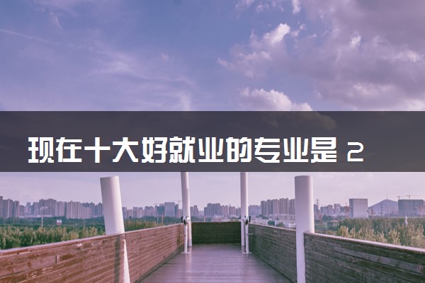 现在十大好就业的专业是 2024哪些专业有发展
