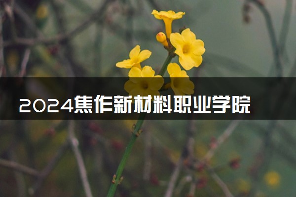 2024焦作新材料职业学院招生章程 录取规则是什么