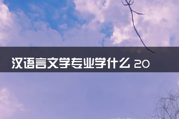 汉语言文学专业学什么 2024就业前景怎么样