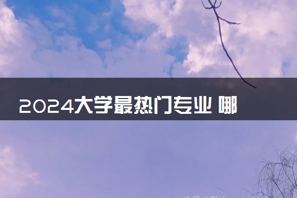 2024大学最热门专业 哪些专业吃香值得报考