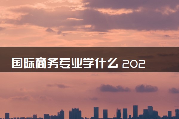 国际商务专业学什么 2024就业前景怎么样