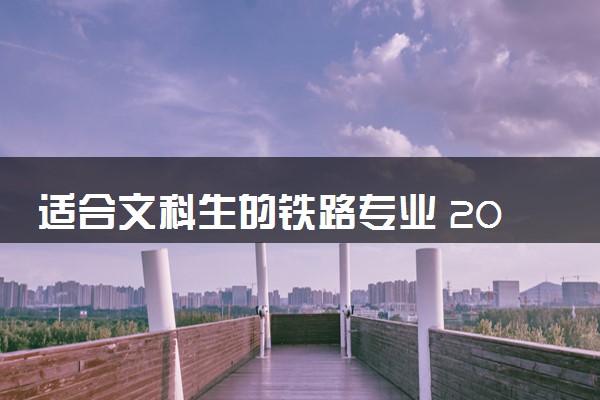 适合文科生的铁路专业 2024哪些最吃香