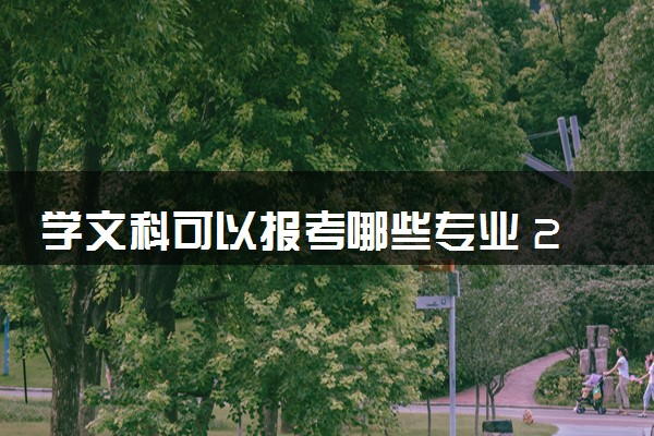 学文科可以报考哪些专业 2024什么专业好就业