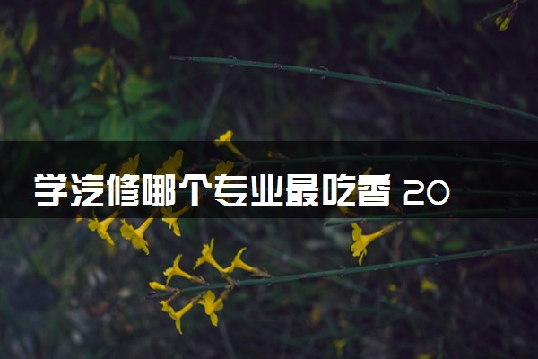 学汽修哪个专业最吃香 2024哪些比较受欢迎