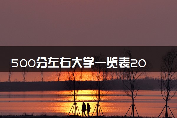 500分左右大学一览表2024 哪些实力强值得报