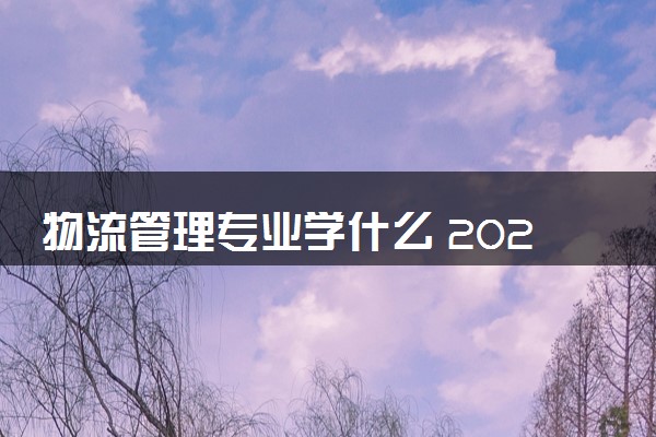 物流管理专业学什么 2024专业就业前景如何