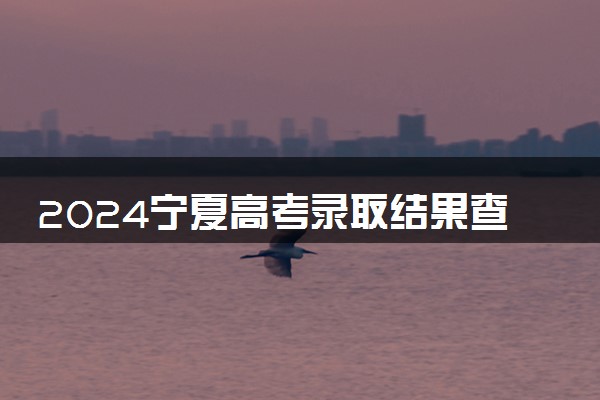 2024宁夏高考录取结果查询时间及入口 在哪查录取状态
