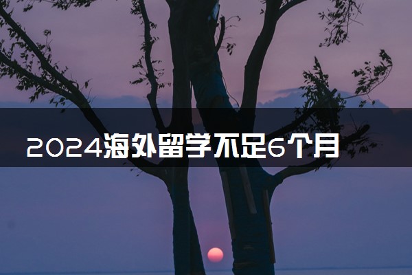 2024海外留学不足6个月可以认证吗 各国规定是什么