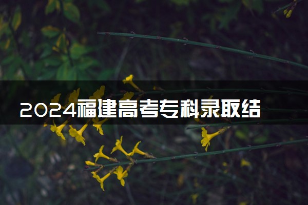 2024福建高考专科录取结果公布时间 怎么知道被录取