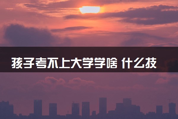 孩子考不上大学学啥 什么技术有前途