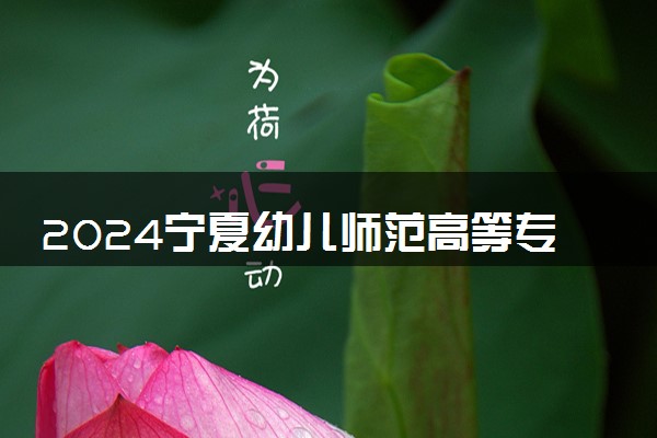 2024宁夏幼儿师范高等专科学校招生章程 录取规则是什么