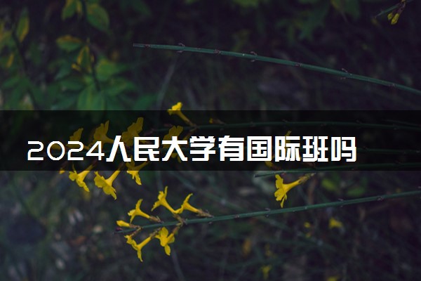 2024人民大学有国际班吗 2+2国际本科大概需要多少钱